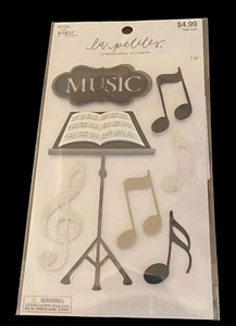 La Petites Scrapbook Aufkleber Musik 3D brandneu kostenloser Versand - Bild 1 von 7