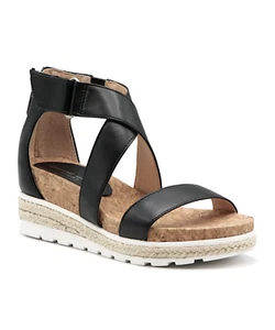 New! ADRIENNE VITTADINI ~Size 7.5~ Cecilia-1 Sporty Criss-Cross Wedge Sandals - Picture 1 of 10
