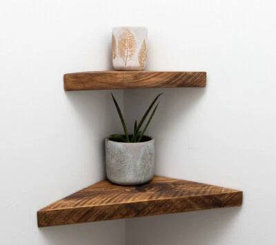 Wooden Chunky Corner Shelves  / Floating Shelves - Image 1 of 4