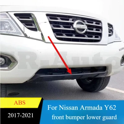 PARA NISSAN ARMADA Y62 2017-2021 ABS negro parachoques delantero protector inferior Foto 1 de 4
