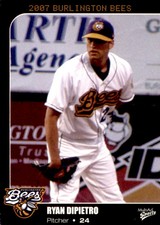 2007 Burlington Bees Multi-Ad #7 Ryan DiPietro Berlin Connecticut Baseball Card