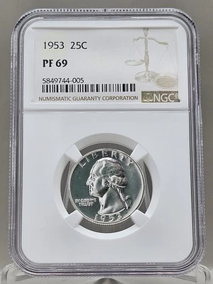 1953 Washington Quarter Proof NGC PF 69 - Image 1 of 4