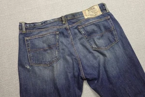 Polo Ralph Lauren Bootcut Jeans Mens 40x34 Blue Denim Button Fly Five Pocket NWT - Picture 1 of 12