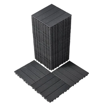 VEVOR Interlocking Deck Tiles 36 Pack 11.6"x11.6" Plastic for Porch Dark Grey - Image 1 of 4