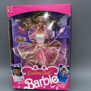 RARE BOX 1990 Costume Ball Barbie Mattel #7123 NRFB VINTAGE Blonde Sealed *READ - Picture 1 of 15