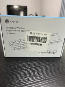 iClever Foldable Keyboard, BK08 Bluetooth Keyboard with Sensitive Dark grey - Afbeelding 1 van 2