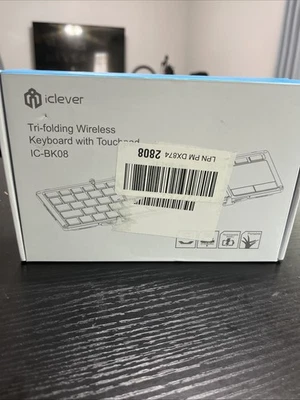 iClever Foldable Keyboard, BK08 Bluetooth Keyboard with Sensitive Dark grey - Image 1 of 2