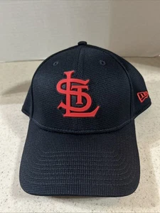ST. LOUIS CARDINALS NAVY BLUE RUBBER EMBLEM  SM/MED NEW ERA FITTED HAT   NEW - Picture 1 of 8