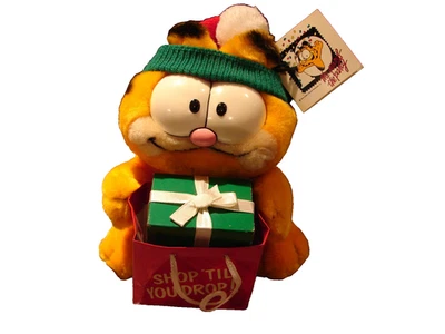 Vintage 1978 Dakin Garfield Shop Til You Drop Plush Toy With Original Tags Nice! - Image 1 of 4