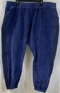 Adidas Mens Blue Solid 44R Corduroy Track Pants Joggers Casual Size 44 - Picture 1 of 4