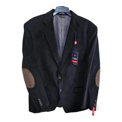 Chaps Ralph Lauren Black Corduroy Sportscoat Jacket Size 44R – New With Tags - Image 1 of 4