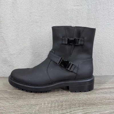 Bota de Moto Aquatalia Lillie Para Mujer 9.5M Cuero Negro Mate Impermeable Motociclista Foto 1 de 4