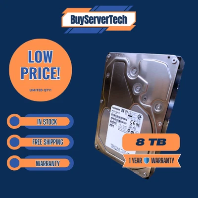 Toshiba Internal Hard Drive 7.2kRPM 8TB SATA III Hard Drive 6Gb/s MG05ACA800E - Image 1 of 2