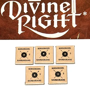 Vintage 1979 TSR - Divine Right "BERSERKERS BARBARIAN" Counters Replacement Set - Picture 1 of 4
