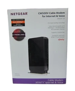 Módem por cable de alta velocidad Netgear CM500V para Xfinity Internet y voz F2 - Imagen 1 de 6