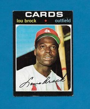 1971 Topps #625 Lou Brock HOF St Louis Cardinals star semi-high# EX+