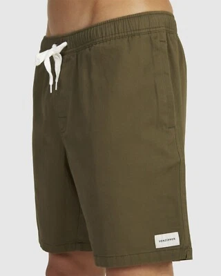 Von Zipper Men's Twill Dogs 18.5" Olive Elasticated Stretch Walk Shorts Size 36 - image 1 of 4