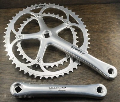 Vintage Campagnolo Record 10 Road Bike CRANKS 172.5mm 53t 39t Chainrings Bicycle - Image 1 of 4