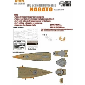 Acorazado Hunter W70024 1/700 Madera IJN NAGATO PARA AOSHIMA 41598 - Imagen 1 de 3
