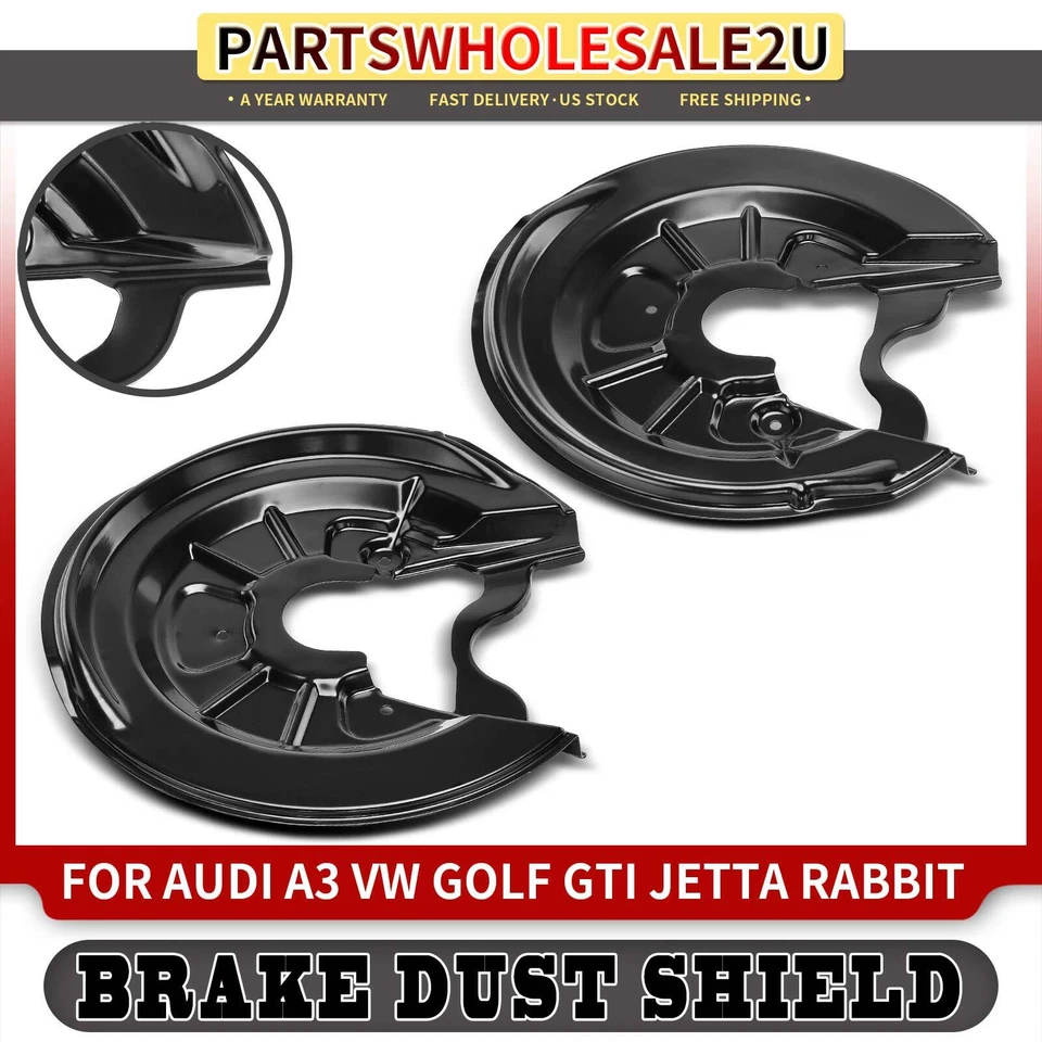 2x Protector antipolvo freno trasero lateral para Audi A3 2006-2013 Volkswagen Golf 2010-2011 Foto 1 de 4