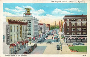 CHEYENNE WY WYOMING POSTAL VINTAGE CAPITOL AVENUE 1940 102522 R - Imagen 1 de 2