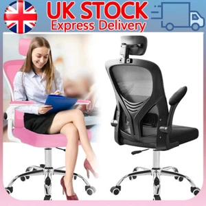 Mesh Back Office Chair with Armrest Swivel Adjust Seat Height PC Computer Chair - Picture 1 of 40