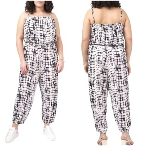 Mono Vince Camuto Mujer Mediano Negro Blanco Tie Dye Sin Mangas Retro Hippie - Imagen 1 de 11