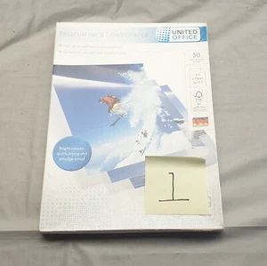 United Office A4 Premium Inkjet Photo Paper 50 Sheets 280Gsm Damaged Box #1 - Photo 1/5