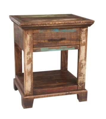 Mesita de noche Cabana multicolor con 1 cajón Foto 1 de 3