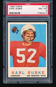 1959 Topps KARL RUBKE #112 PSA 8