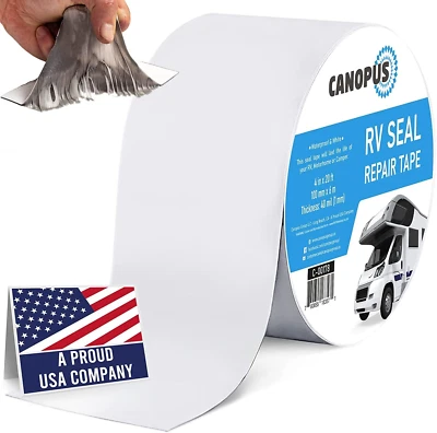 CANOPUS RV Roof Repair Tape Butyl Sealant – Multi Sizes for Caravan & Motorhome