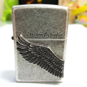 Zippo Higher Silver Wing Lighter Genuine Org Packing 6 Flints Free GIFT - Picture 1 of 13