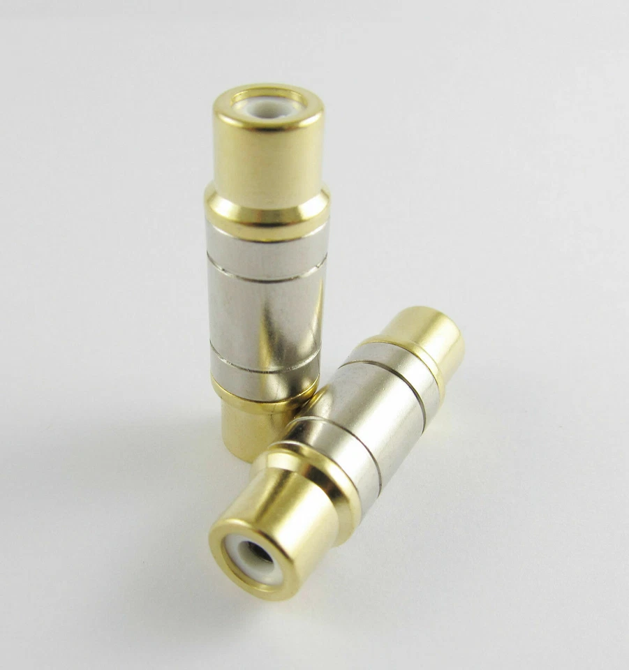 1x RCA Female F-F Gold Plate AV Cable Joiner Coupler Component Adapter Connector - Image 1 of 1