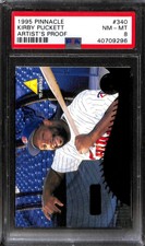 1995 PINNACLE ARTISTS PROOF #340 KIRBY PUCKETT PSA 8 40709296