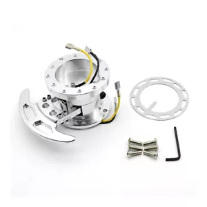 Works Bell Rapfix Flip Up ilt Racing Steering Wheel Quick Release Hub Kit SILVER - Picture 1 of 8