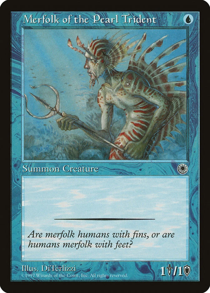 Merfolk of the Pearl Trident (060) Portal POR MTG Magic - Image 1 of 1
