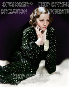 TALULLAH BANKHEAD in a Polka Dot Dress | 8X10 Sexy COLOR PHOTO by CHIP SPRINGER - Picture 1 of 1