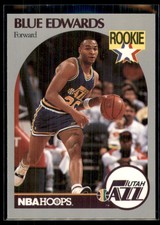 1990-91 Hoops Blue Edwards RC Utah Jazz #288