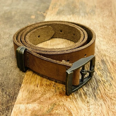 Vintage Y2K Era Lucky Brand Leather Belt Boho Women’s Medium Large Brass 40” - Image 1 of 4