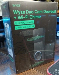 New WYZE Wireless Duo Cam Video Doorbell (Chime Included), Battery Powered - Picture 1 of 4