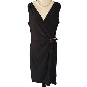 American Living Black Sleeveless Dress Size 14 Chic Elegant Timeless Cocktail - Picture 1 of 7