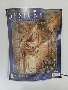 Christ At Heart's Door Counted Cross Stitch Kit Praying Hands Collection 113981 - Picture 1 of 7