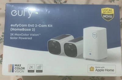 Eufy Security Camera E40 2-Cam Kit HomeBase 2 Solar Outdoor Wireless 2K Night - Image 1 of 4