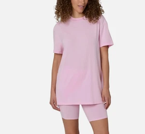 LOFT Set Pigiama Donna 2 Pezzi Bici Corto Taglia XS Rosa Tessuto Super Morbido NUOVO - Foto 1 di 2