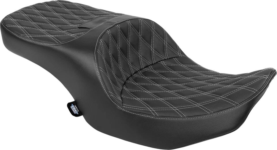 ASIENTOS DRAG SPECIALTIES Posición delantera para asiento Freedom - Vinilo - Doble plateado Foto 1 de 4