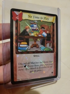 No Time To Play Harry Potter Trading Card Game Rare Holo 2001 Vintage Wizards - Picture 1 of 2