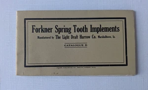 Forkner Spring Tooth Implements Farm Equipment Catalog Light Draft Harrow Iowa - Picture 1 of 6