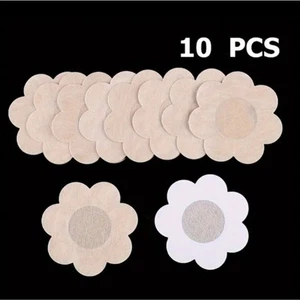 10 pcs Invisible Nipple Covers Flower Shape - Picture 1 of 9