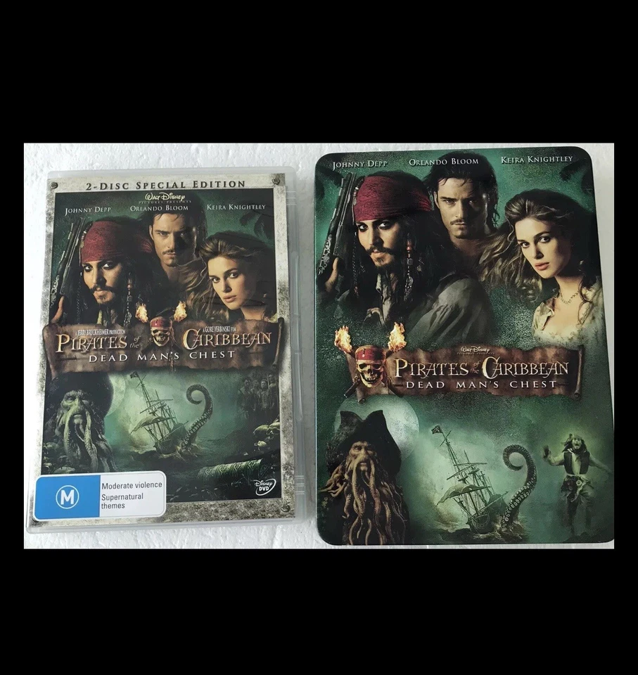 Pirates Of The Caribbean Dead Mans Chest DVD Disney Steelbook Special Edition R4 - Image 1 of 4