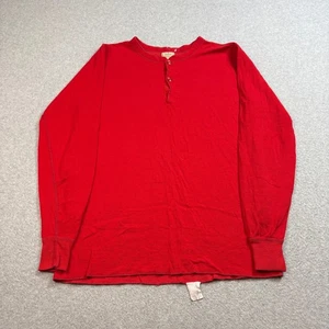 Vintage LL Bean River Driver's Shirt Mens Large Henley Long Sleeve Made in USA - Picture 1 of 9